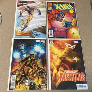 Marvel Superhero Comic Set with Red and Blue Covers